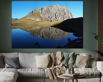 Kracht van Tirol, waar alpine uitgestrektheid, rotsformaties en glooiende bergweiden een krachtig, harmonieus landschap vormen. van Miriam Schwarzfischer Fotografie