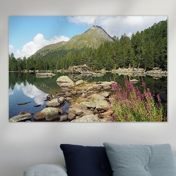 Les montagnes de l'Engadine présentent un mélange harmonieux d'étendues alpines, de lacs cristallins et de douces forêts de mélèzes. Le paysage semble baigné de lumière, calme et majestueux à la fois - un paradis naturel au cœur de la Suisse.