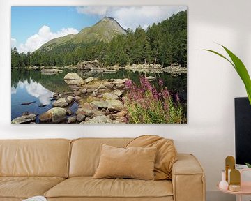 The Engadin mountains offer a harmonious blend of alpine expanses, crystal-clear lakes and gentle larch forests. The landscape is flooded with light, peaceful and majestic at the same time - a natural paradise in the heart of Switzerland. by Miriam Schwarzfischer Fotografie