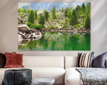 The Engadin mountains offer a harmonious blend of alpine expanses, crystal-clear lakes and gentle larch forests. The landscape is flooded with light, peaceful and majestic at the same time - a natural paradise in the heart of Switzerland. by Miriam Schwarzfischer Fotografie