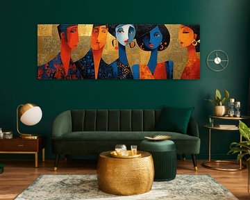 Women's Gold | Blue Elegance by ARTEO Paintings