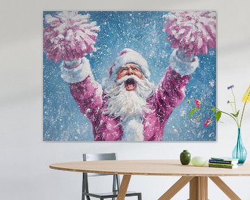 Pink Santa by ARTEO Paintings