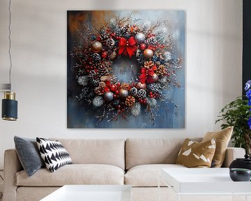 Christmas wreath | Christmas wreath by Abstract Painting