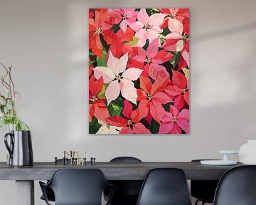 Poinsettias | Splendeur des Poinsettias sur Art Merveilleux
