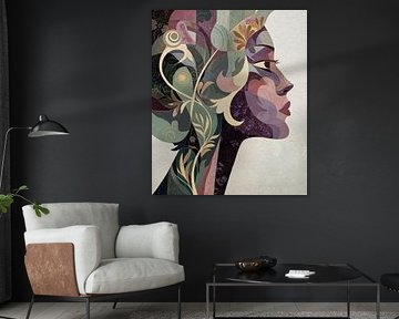 Woman With Flowers | Elegant Woman With Flowers by Art Whims
