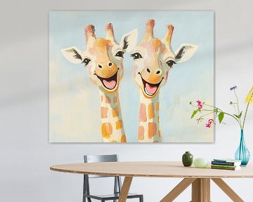Blije Giraffen van Blikvanger Schilderijen