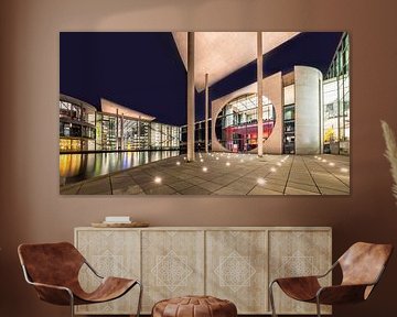 Modern Architecture in Berlin’s Government District at Night - PanoramaModern Architecture in Berlin