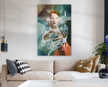 Lola, Love Game (1 of 4); greyish shades of green, terra, white by Blikstjinder by Betty J