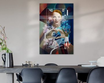 Lola, Love Game (1 van 4) heldere kleuren blauw, aarde tinten, lila en mint van Blikstjinder by Betty J