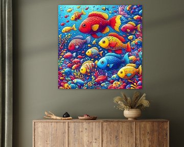 Cheerfully colourful fish by Tatjana Korneeva