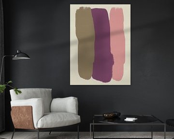 Minimalistische abstracte lijnen in gedempte pasteltinten