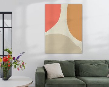 Minimalistische abstracte vormen in zachte pasteltinten