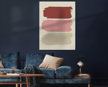 Coups de pinceau abstraits minimalistes dans des pastels doux II sur Art minimaliste abstrait