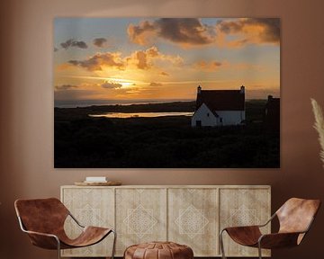 The white cottage by the lighthouse. by Anneke Hooijer