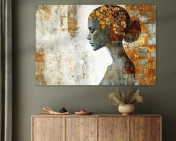Frau | Frau Gold von Kunst Laune