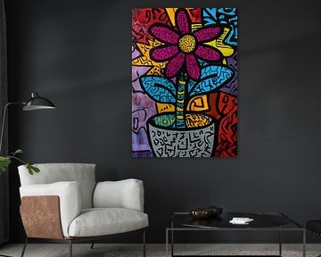 Große lila Blume von ARTEO Gemälde