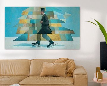 skater Christmas tree | Hat and Tree by ARTEO Paintings