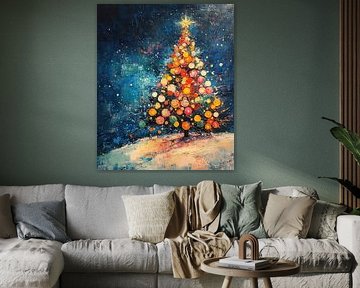 Coloured Christmas tree by Abstract Painting