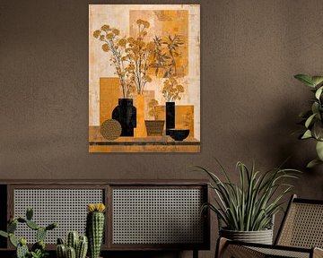 Orange Blumen | Floral Boost von Blickfänger Gemälde