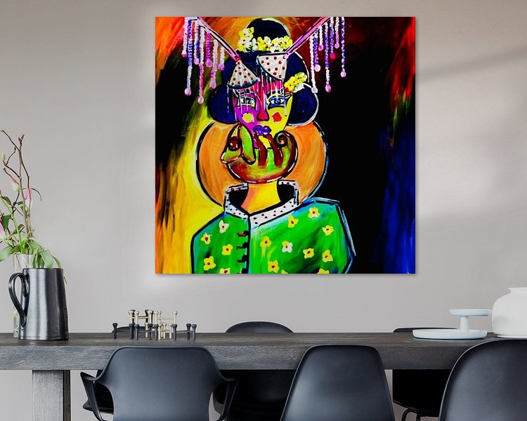 Voorbeeld van het werk in een kamer