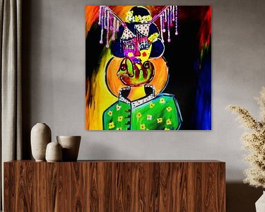 Voorbeeld van het werk in een kamer