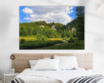 Le Danube près de Fridingen avec vue sur les ruines de Kallenberg - Parc naturel du Haut-Danube sur BlattArt - Christine Horn