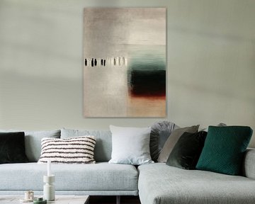 Ligne silencieuse, abstrait minimaliste sur Japandi Art Studio