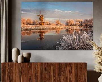 Korenmolen De Juffer aan de Hunze van Henk Osinga