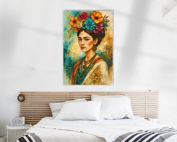 Reine des fleurs en or sur Sabine Wagner