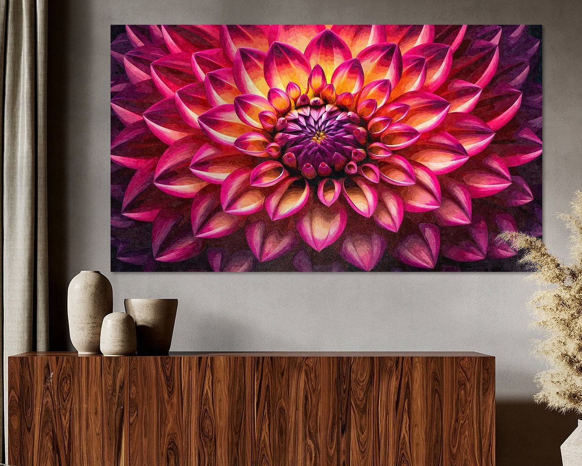 Voorbeeld van het werk in een kamer