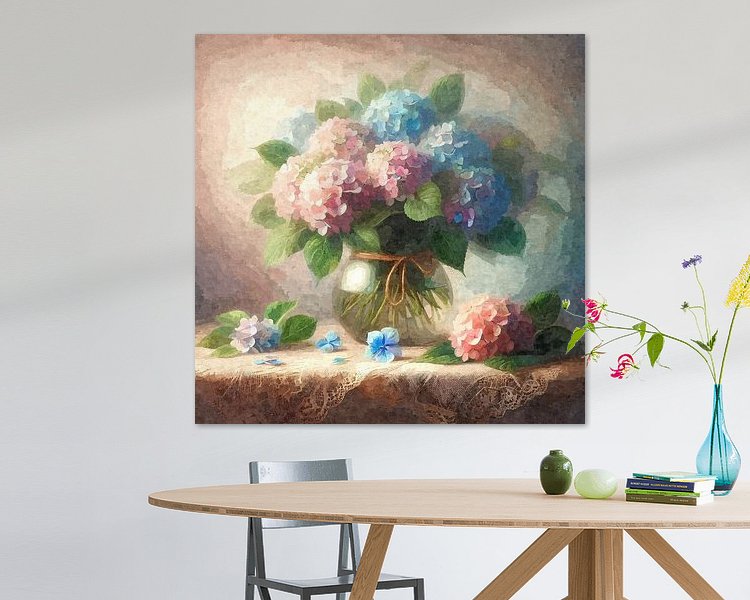 Voorbeeld van het werk in een kamer