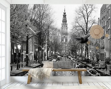 Voorbeeld van het werk in een kamer