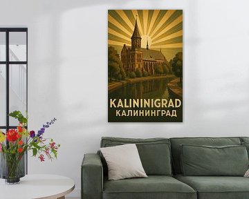 Affiche de la cathédrale de Kaliningrad Königsberg - Architecture gothique et art fluvial