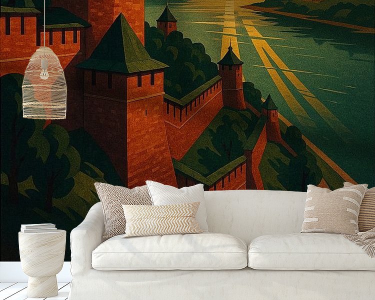 Voorbeeld van het werk in een kamer