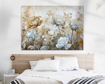 Pioenrozen Bloemen | Gouden Bloemen