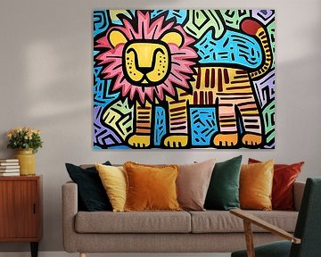 Lion Colour | Fröhlicher Löwe mit Farbe