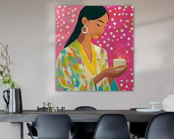 Vibrant Peaceful Evening Vibes by Wonderful Art