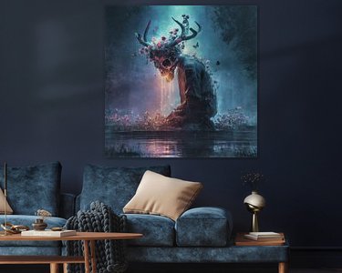 Voorbeeld van het werk in een kamer