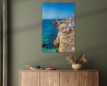 Pointe de Toulinguet met vuurtoren, Camaret-sur-Mer, Bretagne van Christian Müringer