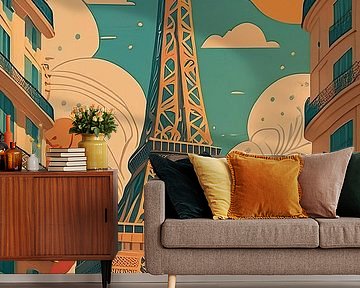 Retro Parijs reisposter