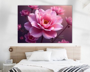 Rosa Blume Nahaufnahme mit Hintergrund Blüte von Markus Gann