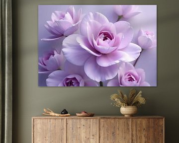 Cluster aus hellvioletten Rosen von Markus Gann