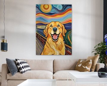 Golden Retriever - Der Schrei-Tierausdruck von MIROKKU