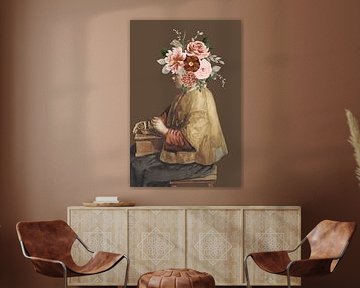 Woman with coffee grinder