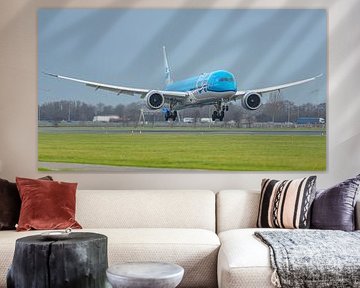 Landung der KLM Boeing 787-10 Dreamliner.