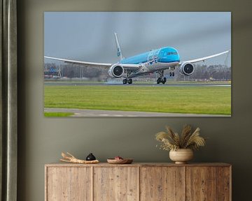 Landung der KLM Boeing 787-10 Dreamliner.