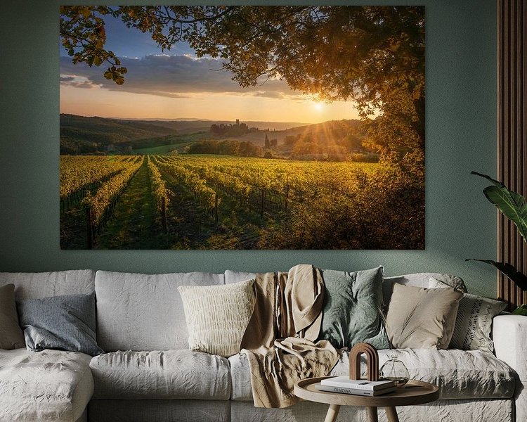 Voorbeeld van het werk in een kamer