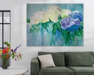 Hortensie in Blau von Jack Schoneveld
