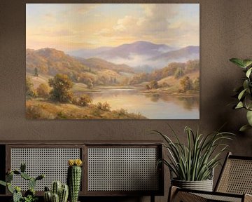 Ochtendrust in het heuvellandschap van levi schreuder