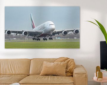 Emirates Airbus A380 Passagierflugzeug. von Jaap van den Berg